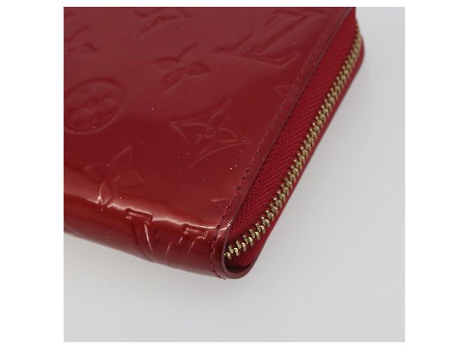 LOUIS VUITTON Monogram Vernis Zippy Wallet Rouge Grunadine M91732 Auth am12259V - vista 7