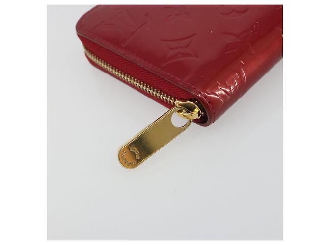 LOUIS VUITTON Monogram Vernis Zippy Wallet Rouge Grunadine M91732 Auth am12259V - vista 8