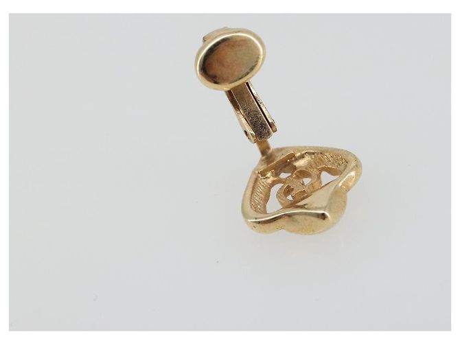 Orecchini Christian Dior Metallo Oro Auth 188679 D'oro - vista 4