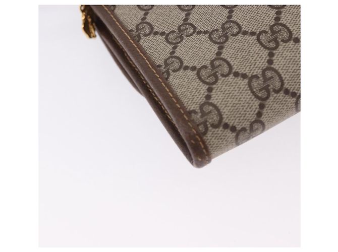 Borsa a tracolla GUCCI GG Supreme PVC Beige Gold Auth ka5761 D'oro - vista 15