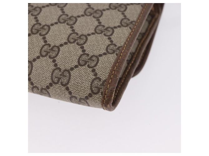 Borsa a tracolla GUCCI GG Supreme PVC Beige Gold Auth ka5761 D'oro - vista 16