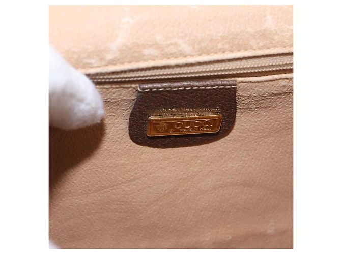 Borsa a tracolla GUCCI GG Supreme PVC Beige Gold Auth ka5761 D'oro - vista 18