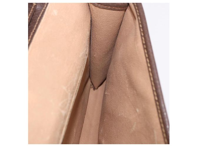 Borsa a tracolla GUCCI GG Supreme PVC Beige Gold Auth ka5761 D'oro - vista 19