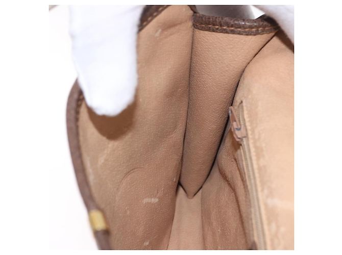 Borsa a tracolla GUCCI GG Supreme PVC Beige Gold Auth ka5761 D'oro - vista 20