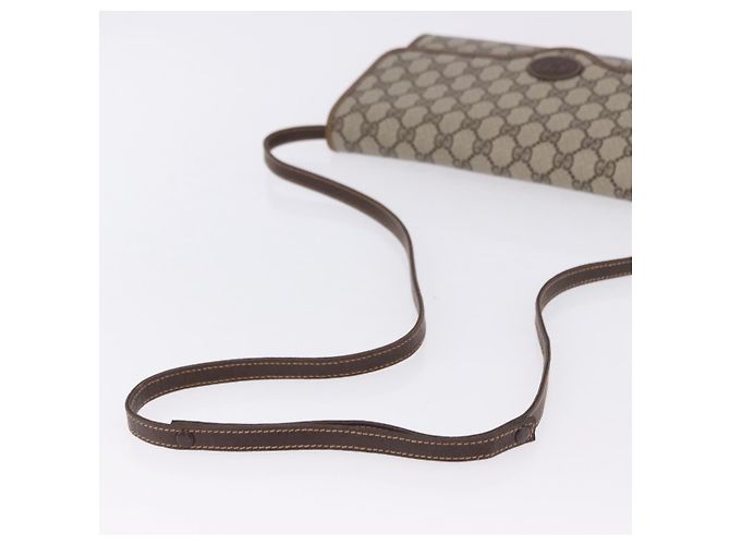 Borsa a tracolla GUCCI GG Supreme PVC Beige Gold Auth ka5761 D'oro - vista 7