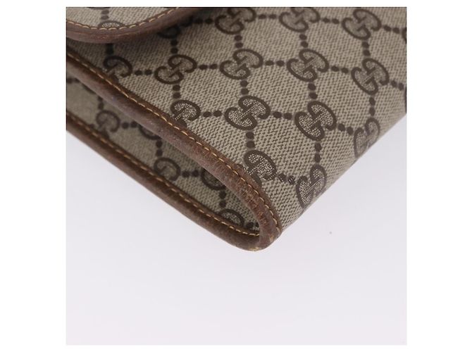 Borsa a tracolla GUCCI GG Supreme PVC Beige Gold Auth ka5761 D'oro - vista 9