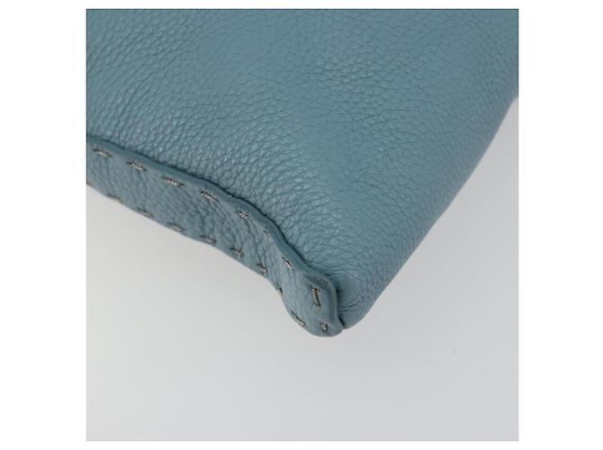 Borsa a tracolla FENDI Celeria in pelle azzurro argento 8BT109 Auth BA14891A Blu chiaro - vista 14
