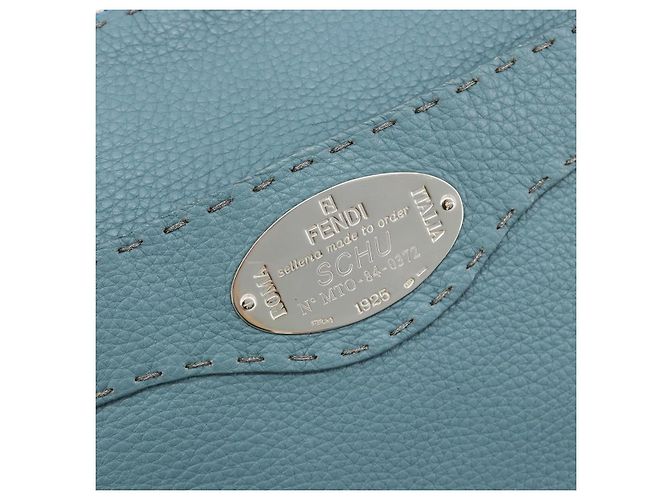 Borsa a tracolla FENDI Celeria in pelle azzurro argento 8BT109 Auth BA14891A Blu chiaro - vista 17