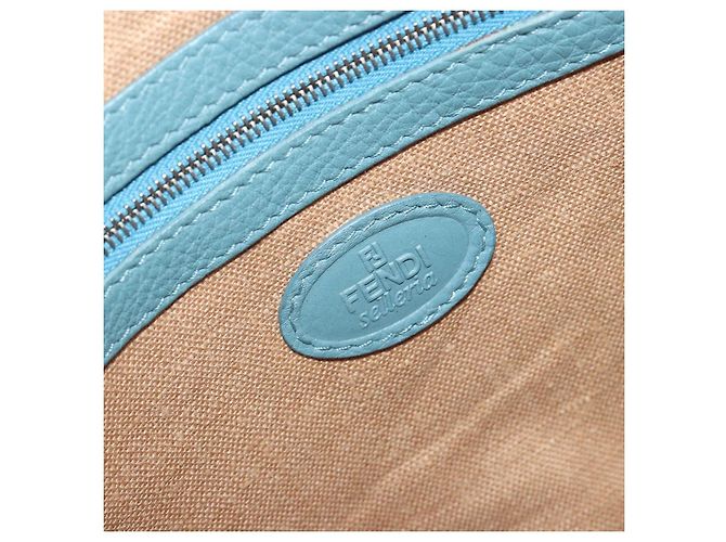 Borsa a tracolla FENDI Celeria in pelle azzurro argento 8BT109 Auth BA14891A Blu chiaro - vista 18