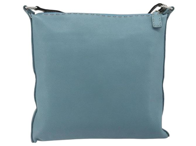 Borsa a tracolla FENDI Celeria in pelle azzurro argento 8BT109 Auth BA14891A Blu chiaro - vista 2
