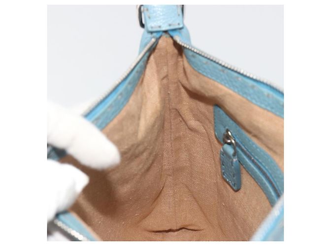 Borsa a tracolla FENDI Celeria in pelle azzurro argento 8BT109 Auth BA14891A Blu chiaro - vista 20