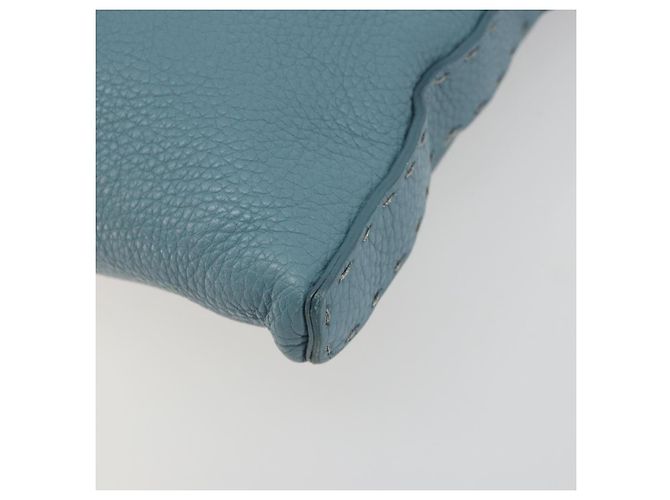 Borsa a tracolla FENDI Celeria in pelle azzurro argento 8BT109 Auth BA14891A Blu chiaro - vista 9