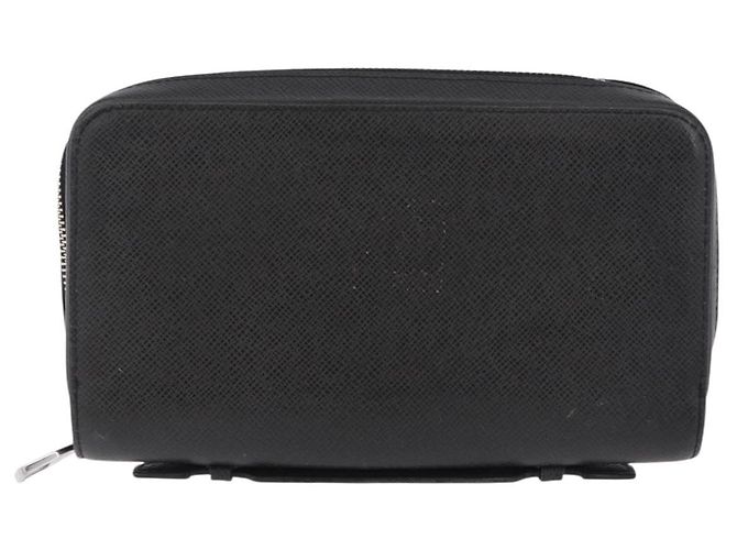 LOUIS VUITTON Taiga Zippy XL Long Wallet Black M44275 LV Auth 196706 Nero - vista 13