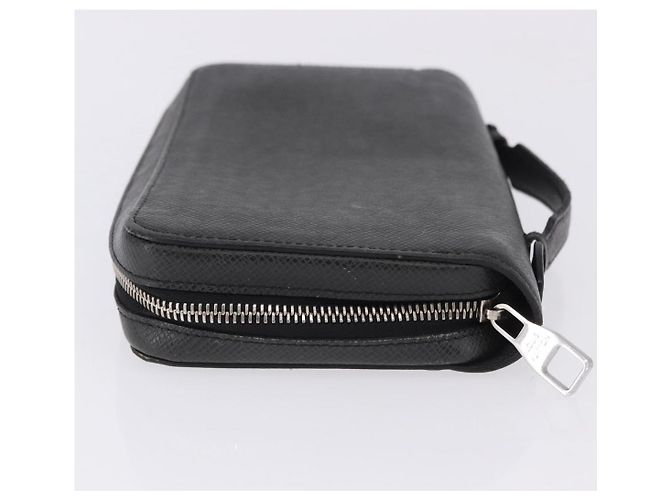 LOUIS VUITTON Taiga Zippy XL Long Wallet Black M44275 LV Auth 196706 Nero - vista 4