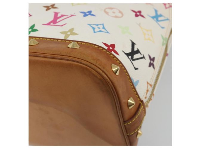 Borsa a mano LOUIS VUITTON Monogram Multicolor Alma White M92647 LV Auth 197046A Bianco - vista 16