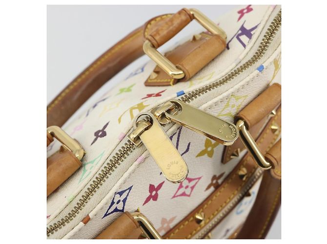 Borsa a mano LOUIS VUITTON Monogram Multicolor Alma White M92647 LV Auth 197046A Bianco - vista 18