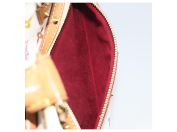 Borsa a mano LOUIS VUITTON Monogram Multicolor Alma White M92647 LV Auth 197046A Bianco - vista 22