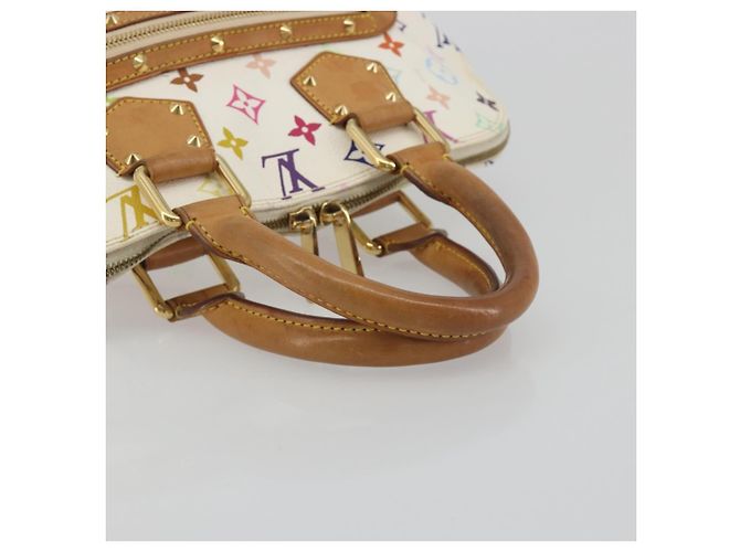 Borsa a mano LOUIS VUITTON Monogram Multicolor Alma White M92647 LV Auth 197046A Bianco - vista 7