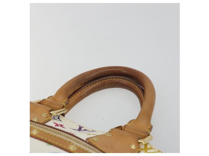Borsa a mano LOUIS VUITTON Monogram Multicolor Alma White M92647 LV Auth 197046A Bianco - vista 8