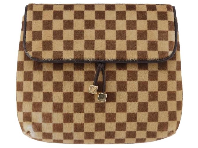 LOUIS VUITTON Damie Sovage Gazelle Harako leather Brown LV Auth am12331A Marrone - vista 13
