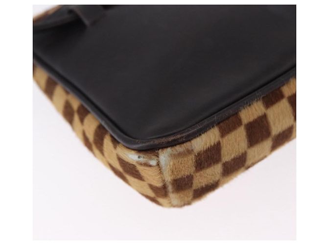 LOUIS VUITTON Damie Sovage Gazelle Harako leather Brown LV Auth am12331A Marrone - vista 15