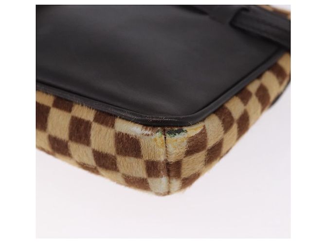 LOUIS VUITTON Damie Sovage Gazelle Harako leather Brown LV Auth am12331A Marrone - vista 16