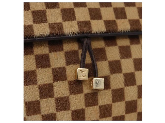 LOUIS VUITTON Damie Sovage Gazelle Harako leather Brown LV Auth am12331A Marrone - vista 17