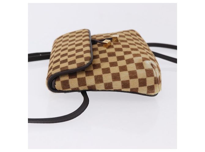 LOUIS VUITTON Damie Sovage Gazelle Harako leather Brown LV Auth am12331A Marrone - vista 4