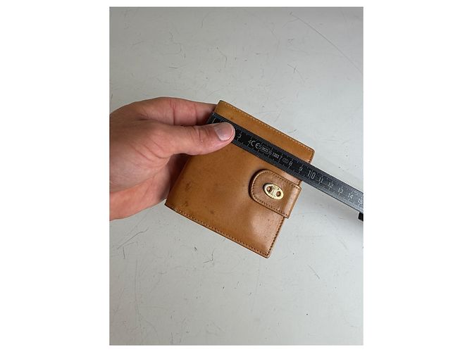 Céline Vintage Celine Smooth Leather Wallet Tan Gold Camel - view 10