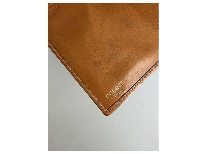Céline Vintage Celine Smooth Leather Wallet Tan Gold Camel - view 5