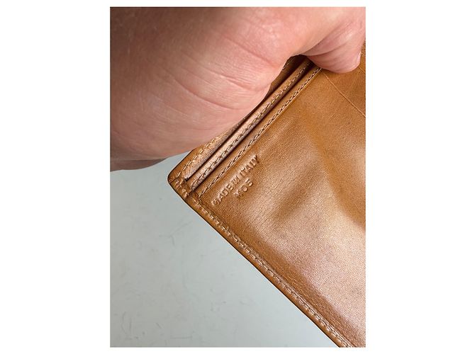 Céline Vintage Celine Smooth Leather Wallet Tan Gold Camel - view 6