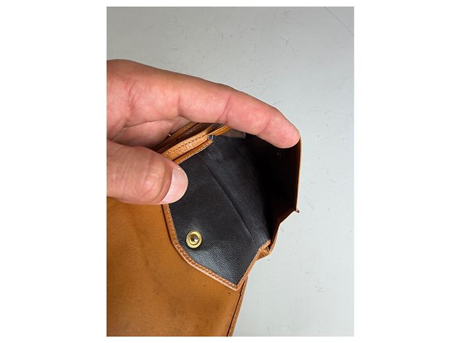 Céline Vintage Celine Smooth Leather Wallet Tan Gold Camel - view 8