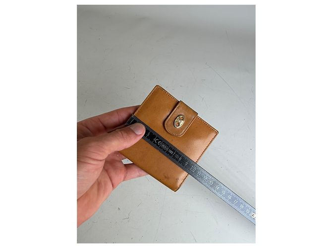 Céline Vintage Celine Smooth Leather Wallet Tan Gold Camel - view 9