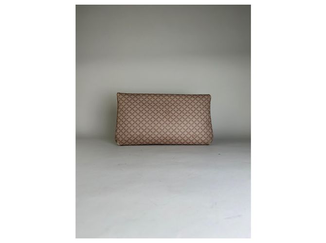 Céline Clutch Vintage Celine Macadam Monogram Canvas Beige Brown - vista 15