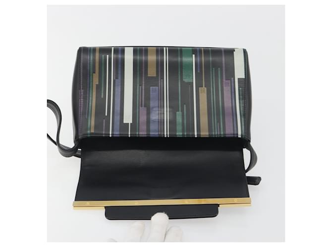 Borsa a tracolla GIVENCHY in pelle nera e oro Auth BA14796A Nero - vista 10