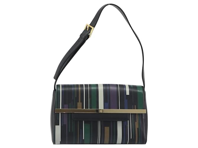 Borsa a tracolla GIVENCHY in pelle nera e oro Auth BA14796A Nero - vista 13