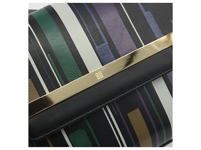 Borsa a tracolla GIVENCHY in pelle nera e oro Auth BA14796A Nero - vista 17