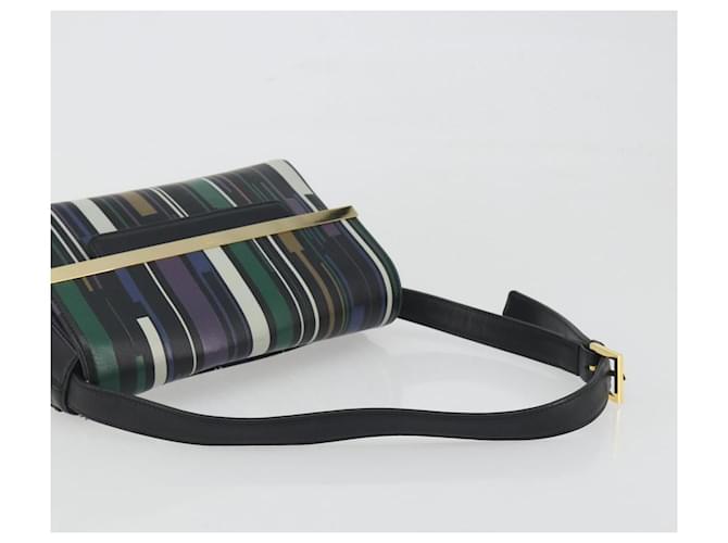 Borsa a tracolla GIVENCHY in pelle nera e oro Auth BA14796A Nero - vista 7