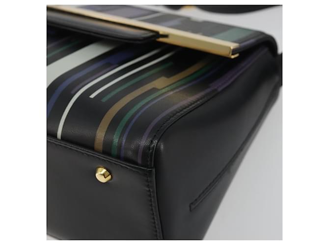 Borsa a tracolla GIVENCHY in pelle nera e oro Auth BA14796A Nero - vista 9