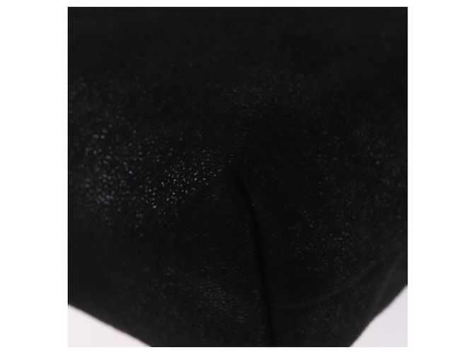 Autre Marque Stella MacCartney Schultertasche mit Kette Polyester Schwarz Silber Auth 196625A - Ansicht 16
