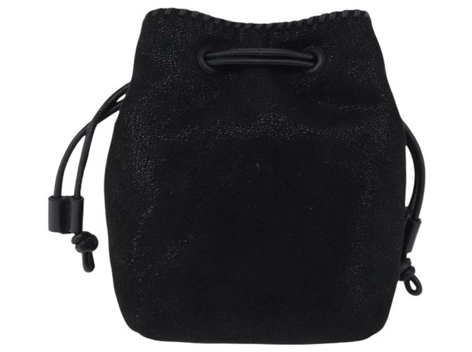 Autre Marque Stella MacCartney Schultertasche mit Kette Polyester Schwarz Silber Auth 196625A - Ansicht 2