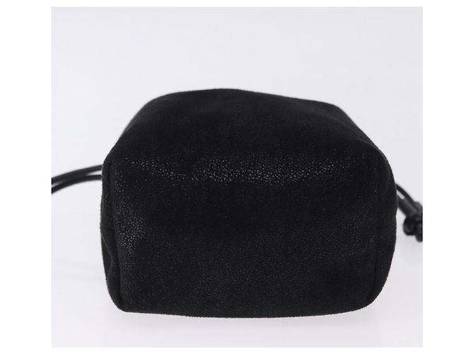 Autre Marque Stella MacCartney Schultertasche mit Kette Polyester Schwarz Silber Auth 196625A - Ansicht 5