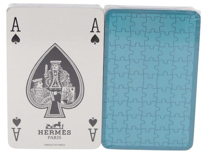 Hermès Carte da gioco HERMES carta Blue Red Auth BA15227M Rosso - vista 3