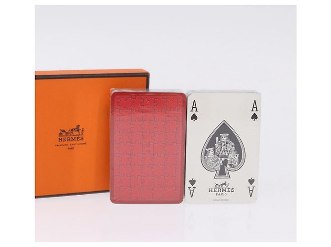 Hermès Carte da gioco HERMES carta Blue Red Auth BA15227M Rosso - vista 6