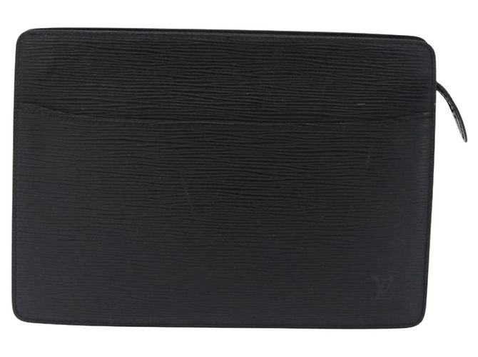 LOUIS VUITTON Epi Pochette Homme Clutch Bag Black M52522 LV Auth ep15733 - vista 13