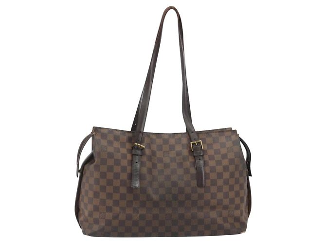 Borsa Tote Chelsea LOUIS VUITTON Damier Ebene N51119 LV Auth BA14867 - vista 13