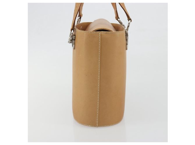 Borsa Salvatore Ferragamo Gancini in pelle 2way Beige Silver Auth 197027 Argento - vista 3