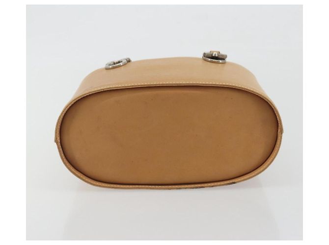 Borsa Salvatore Ferragamo Gancini in pelle 2way Beige Silver Auth 197027 Argento - vista 5