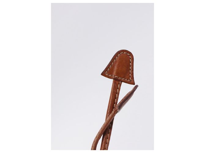Céline Borsa a tracolla CELINE Macadam Canvas PVC Leather Brown Gold Auth 196696A Marrone D'oro - vista 10