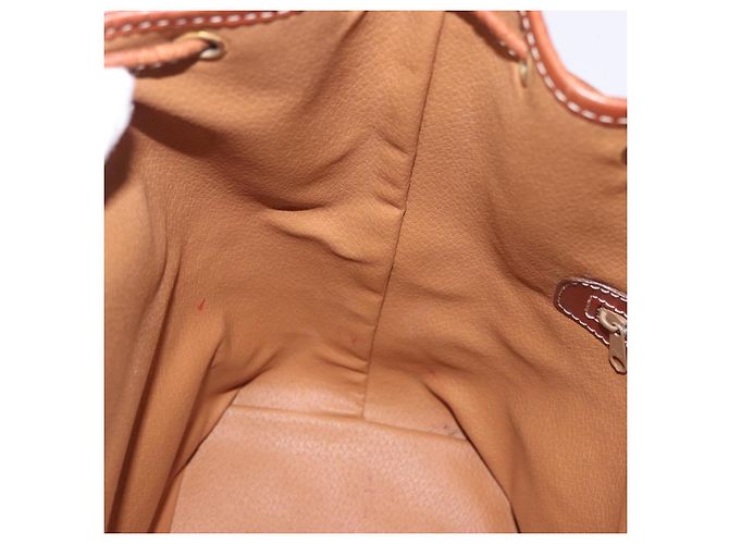 Céline Borsa a tracolla CELINE Macadam Canvas PVC Leather Brown Gold Auth 196696A Marrone D'oro - vista 21